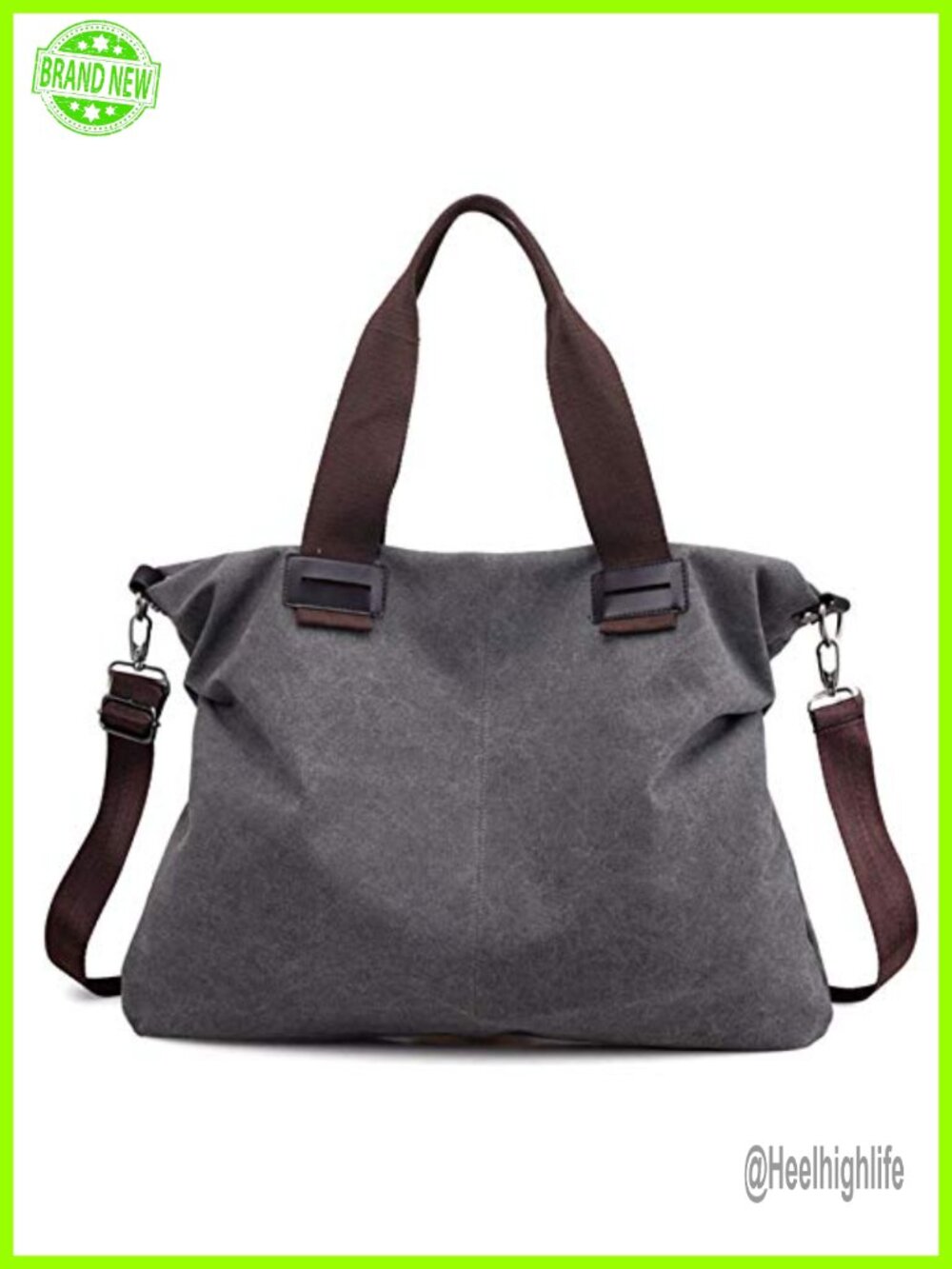 Canvas Tote Bag Shoulder Crossbody Purses Work Travel Handbag
